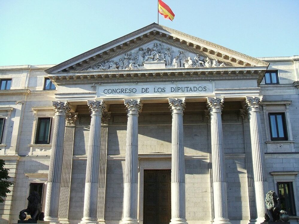 Fachada del Congreso de los Diputados.