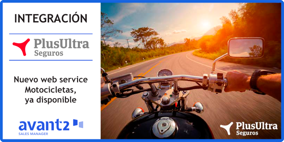 Avant2 Sales Manager integra el web service Motocicletas de Plus Ultra Seguros.