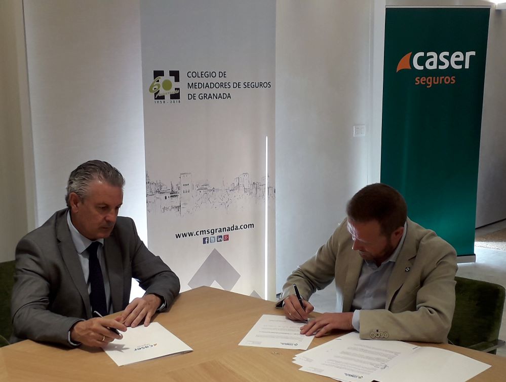 El Colegio de Granada y Caser Seguros han renovado su acuerdo de colaboración; “comprometiéndose con ello a seguir trabajando.