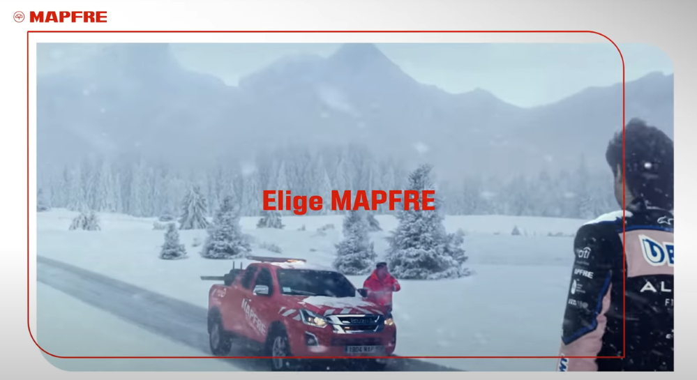 Alonso y su seguro de coche, protagonistas de la nueva campaña de Mapfre.