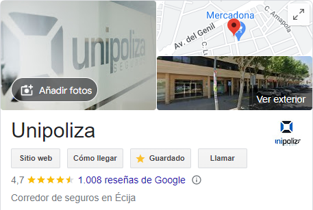 Unipoliza alcanza las 1.000 reseñas en Google Business.