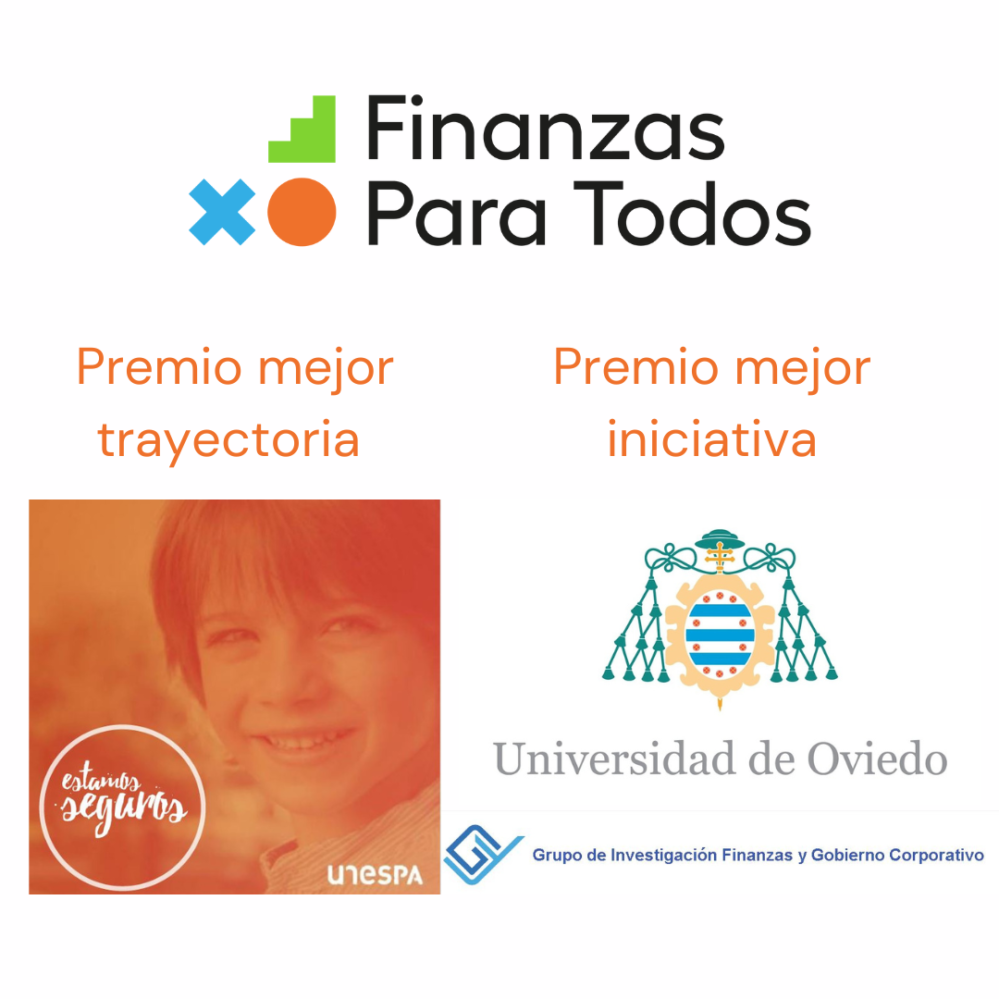 UNESPA y la Universidad de Oviedo son galardonados en los Premios Finanzas para Todos 2023.