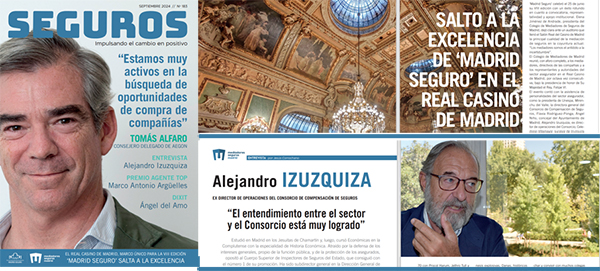 Aegon, Izuzquiza y 'Madrid Seguro' protagonizan el nuevo número de la revista SEGUROS del Colegio de Madrid.