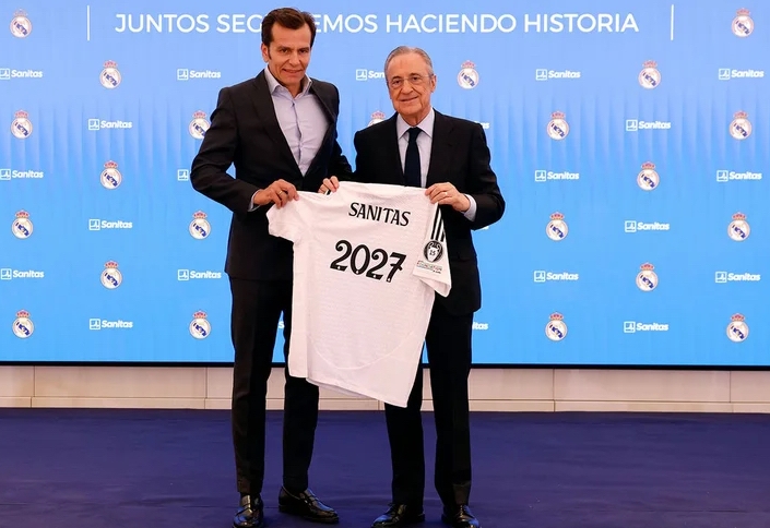 Sanitas y el Real Madrid renuevan su acuerdo por tres temporadas más. Al finalizar este nuevo periodo, habrán compartido 25 temporadas.