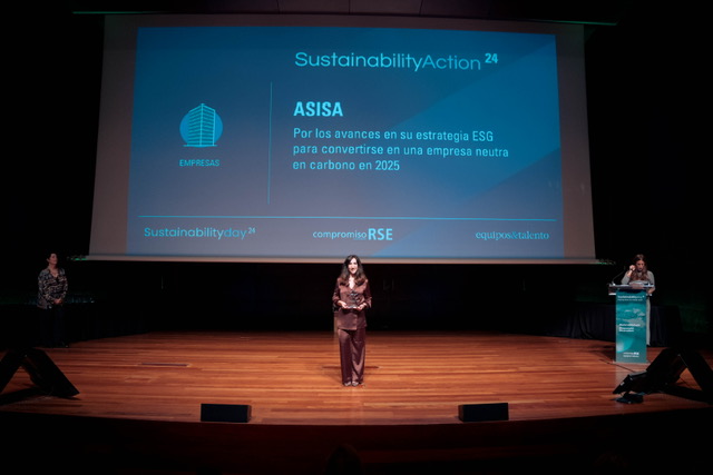 El Grupo ASISA, galardonado en el Sustainability Day 2024 por sus esfuerzos para convertirse en una empresa neutra en carbono para 2025.