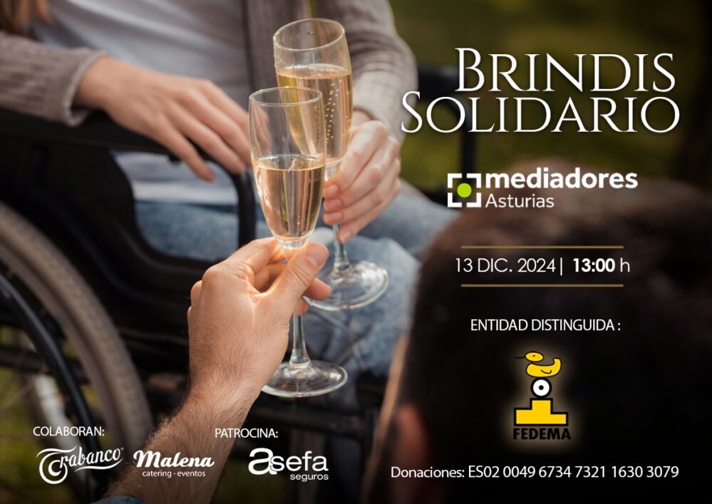 Mediadores Asturias ha elegido a la entidad FEDEMA como la entidad homenajeada en su Brindis Solidario 2024.