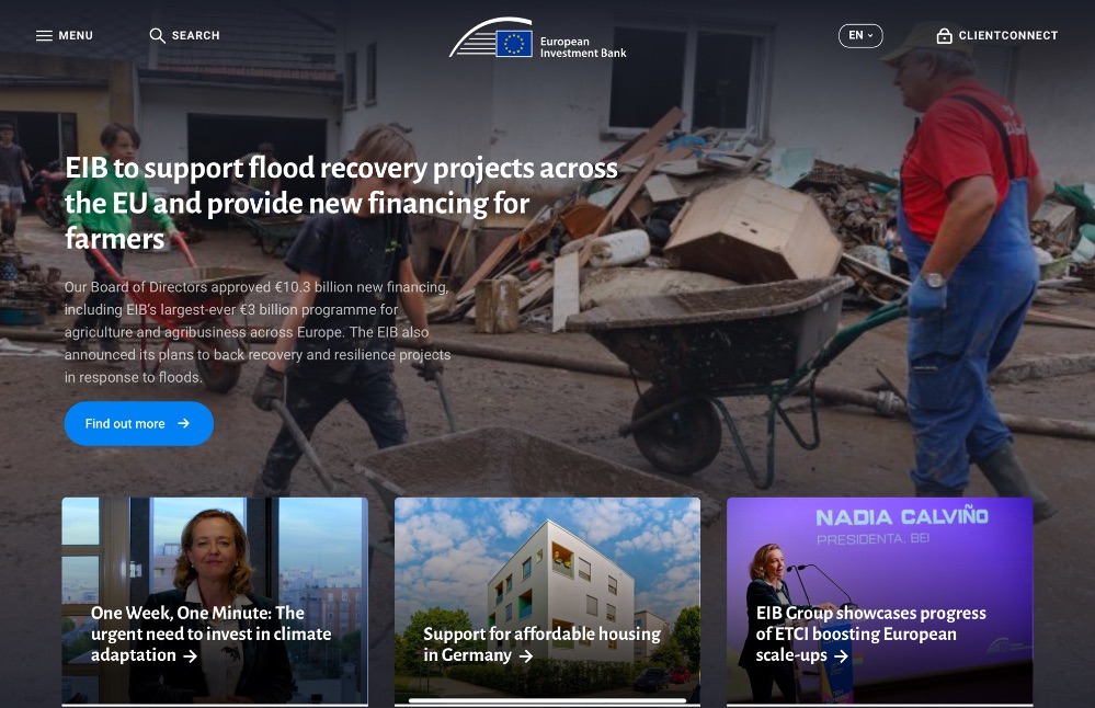 El BEI ha puesto en marcha un importante apoyo financiero para facilitar la recuperación en las áreas afectadas por la DANA.