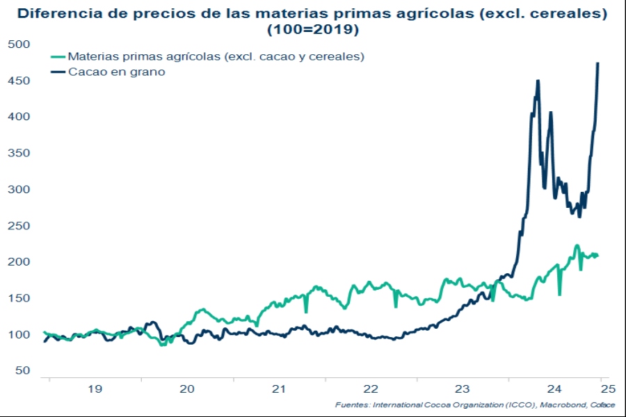 El cacao alcanza su nivel de precio más alto en seis meses