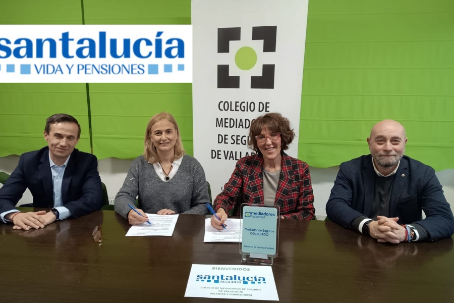 Nuevo acuerdo de colaboración entre el Colegio de Valladolid y Santalucía