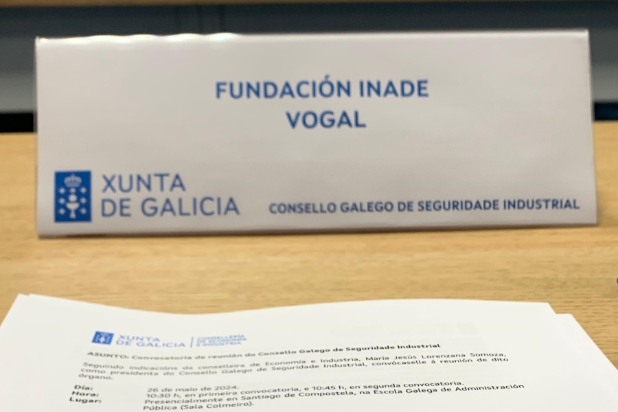 La Xunta de Galicia designa a Fundación Inade vocal de la sección técnica de incendios industriales