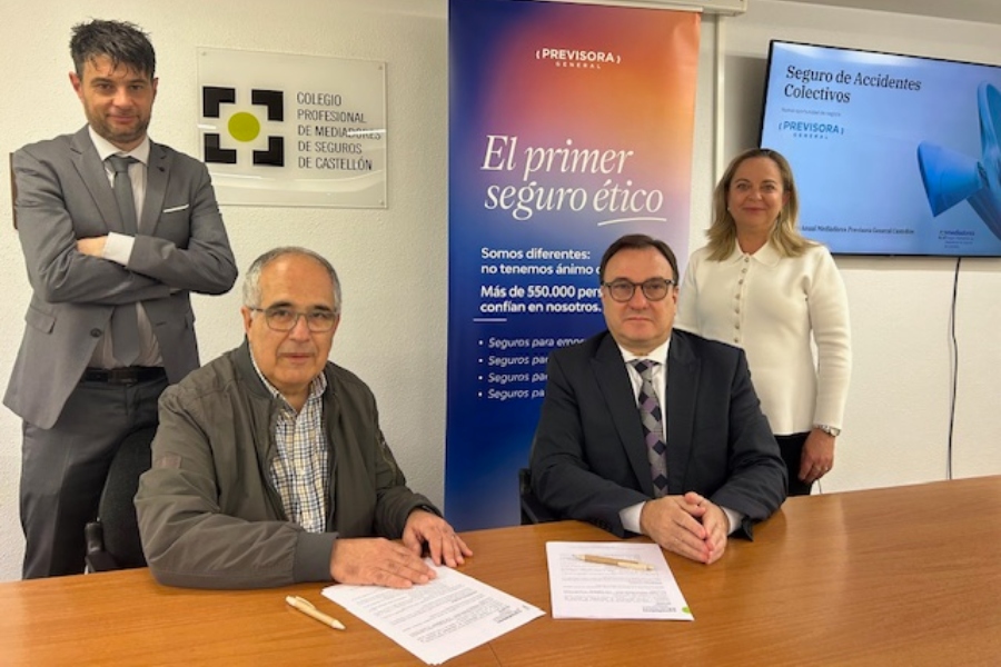 El Colegio de Castellón y Previsora General renuevan su apoyo al mediador