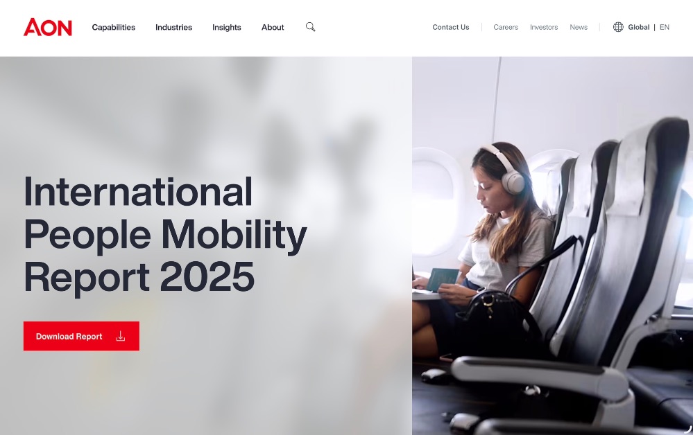 El Informe de Aon 2025 revela que cumplimiento, costes y bienestar marcan la movilidad internacional en un contexto de presión geopolítica y transformación tecnológica.