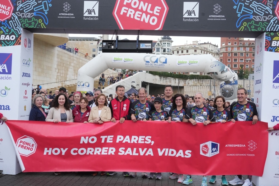 Más de mil personas corren en la Ponle Freno de Bilbao