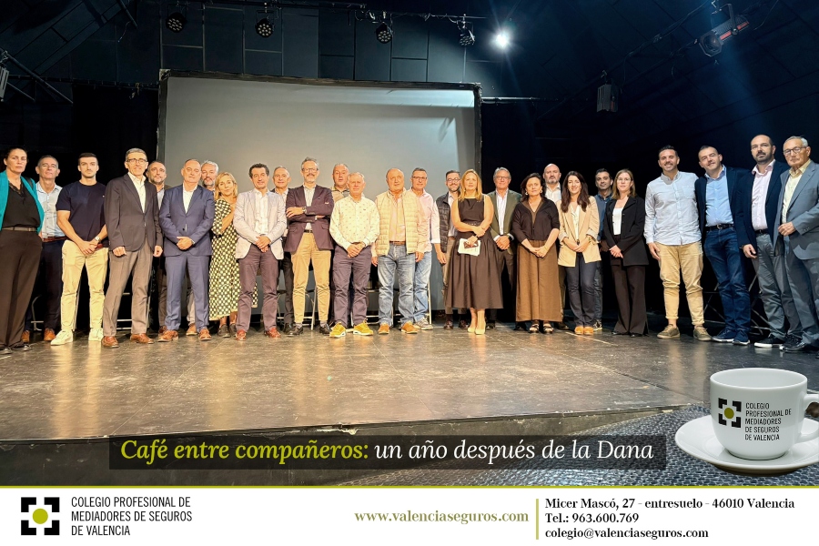 El Colegio de Valencia analiza los efectos de la Dana del 29-O en el encuentro sectorial "Café entre compañeros"