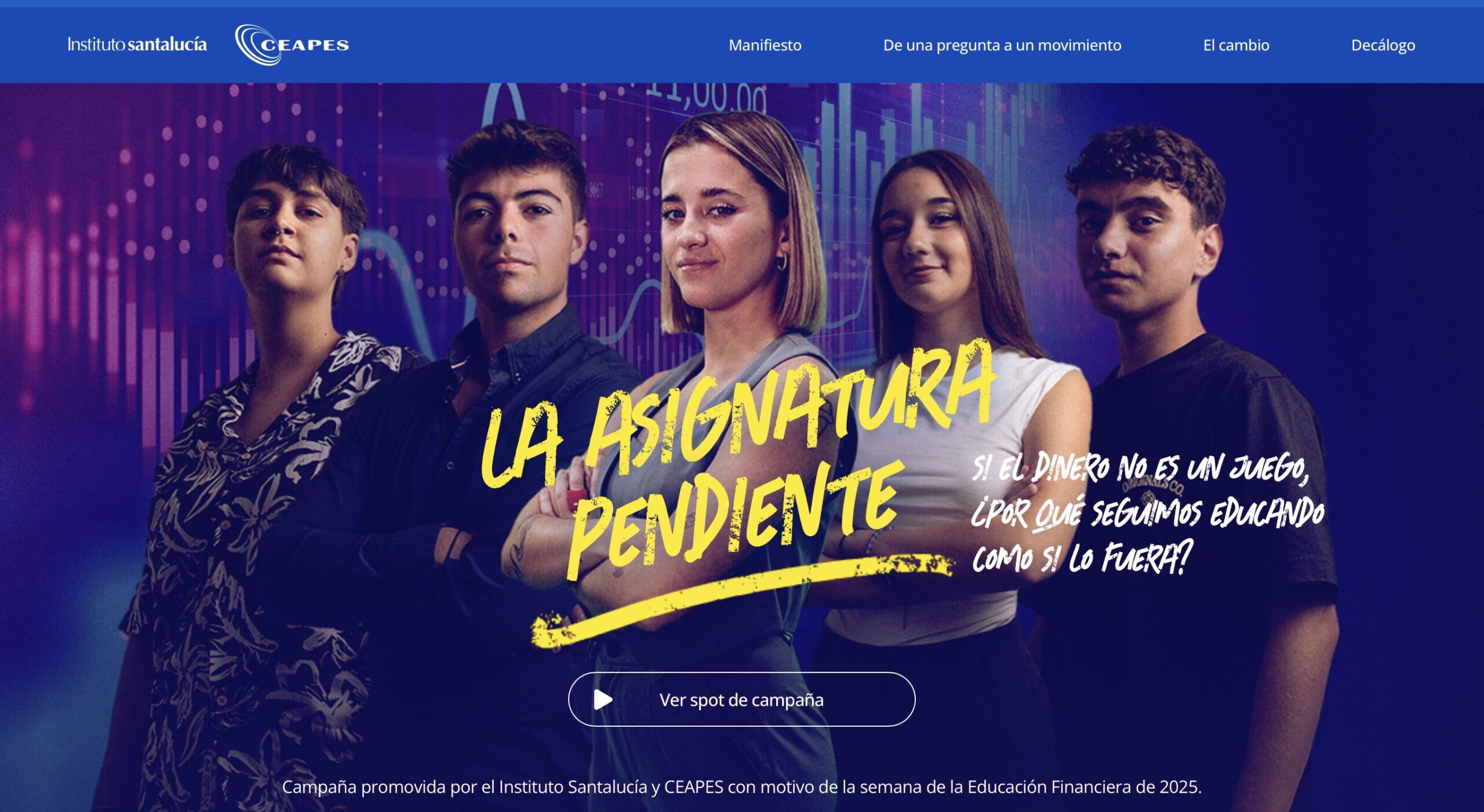 El Instituto Santalucía da voz a los jóvenes para reclamar que la educación financiera sea una asignatura obligatoria