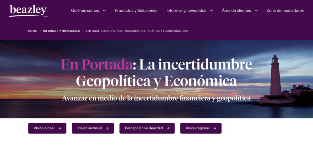 El 84% de las empresas españolas teme que la incertidumbre geopolítica limite su crecimiento, según Beazley