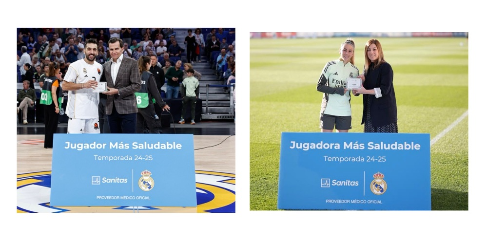 Athenea del Castillo y Facundo Campazzo, elegidos “Jugadores más saludables” de la temporada 2024-2025 por Sanitas.