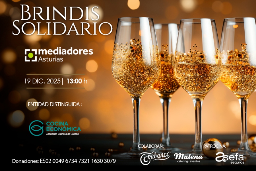 El Brindis Solidario - Mediadores Asturias 2025 reconoce la labor centenaria de la Cocina Económica