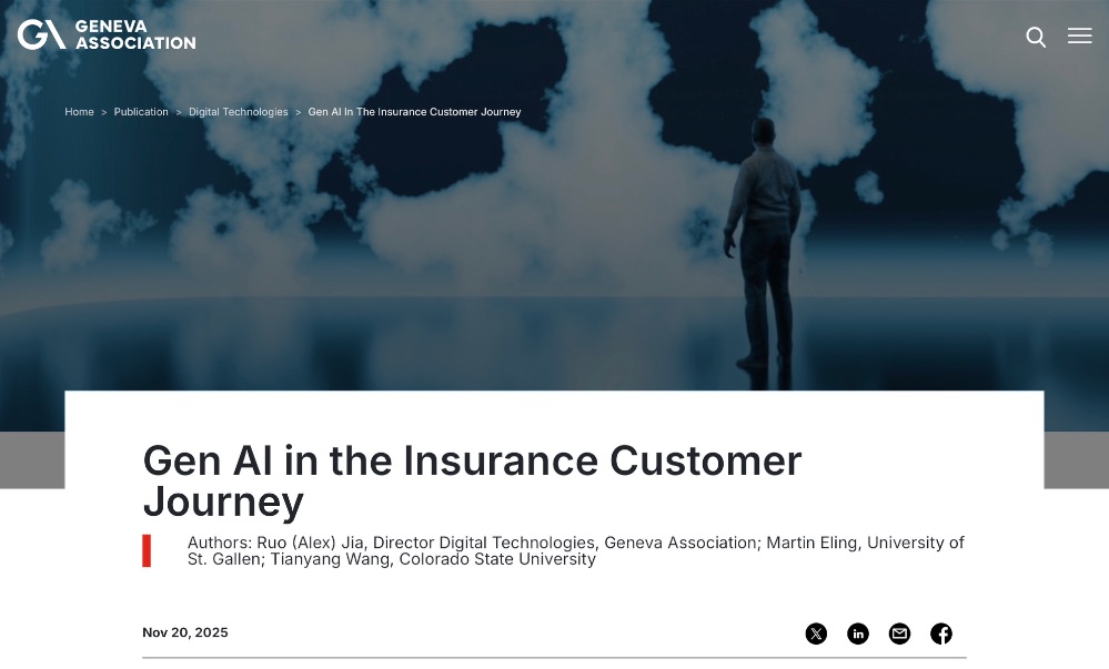Los asegurados quieren eficiencia de la IA generativa y empatía humana, según un informe de la Geneva Association