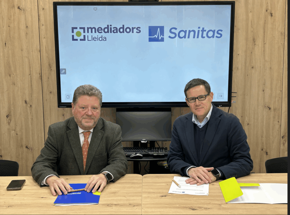 El Colegio de Lérida y Sanitas renuevan el convenio que une a ambas entidades, consolidando su colaboración en beneficio de los mediadores.