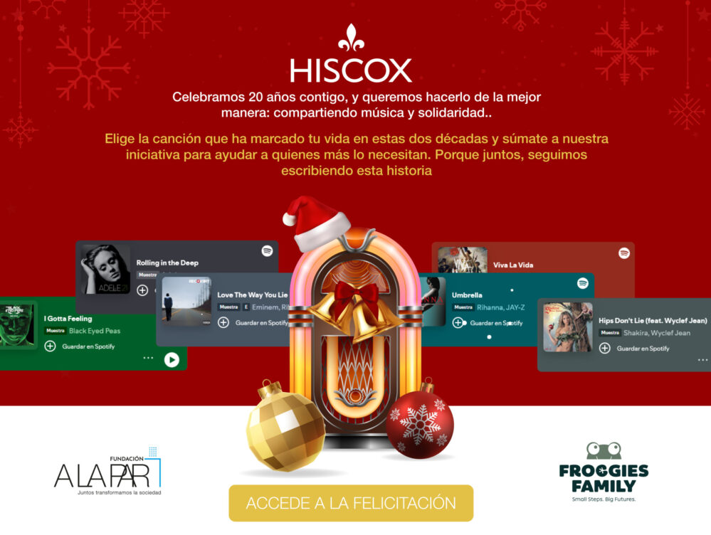 Hiscox lanza su campaña navideña solidaria, que este año adquiere un significado especial al coincidir con su 20º aniversario en España.