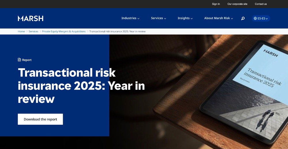 El mercado global de seguros de riesgos transaccionales ha experimentado un cambio de tendencia en 2025, según Marsh McLennan.