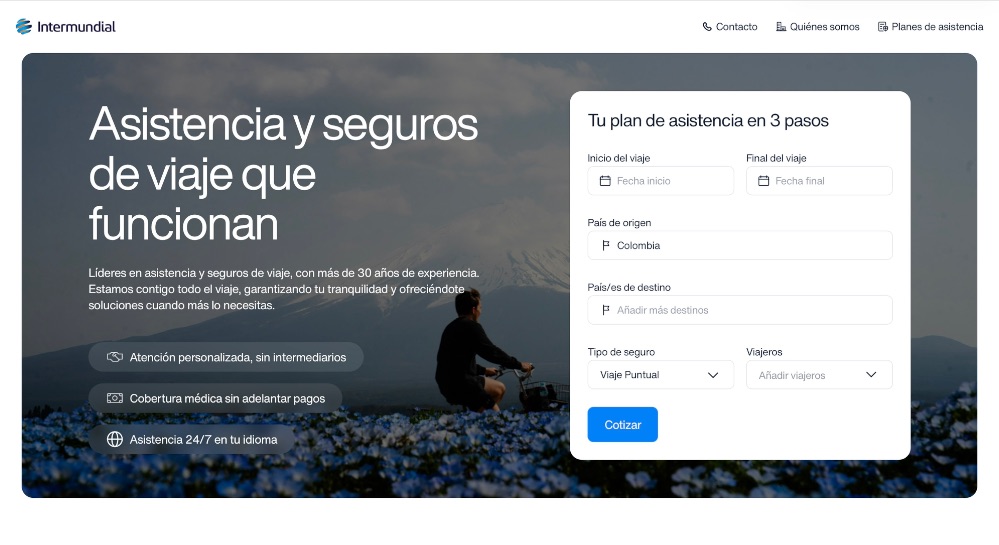 Intermundial entra en Colombia con su plataforma de seguros de viaje online y acelera su expansión internacional en Latinoamérica.