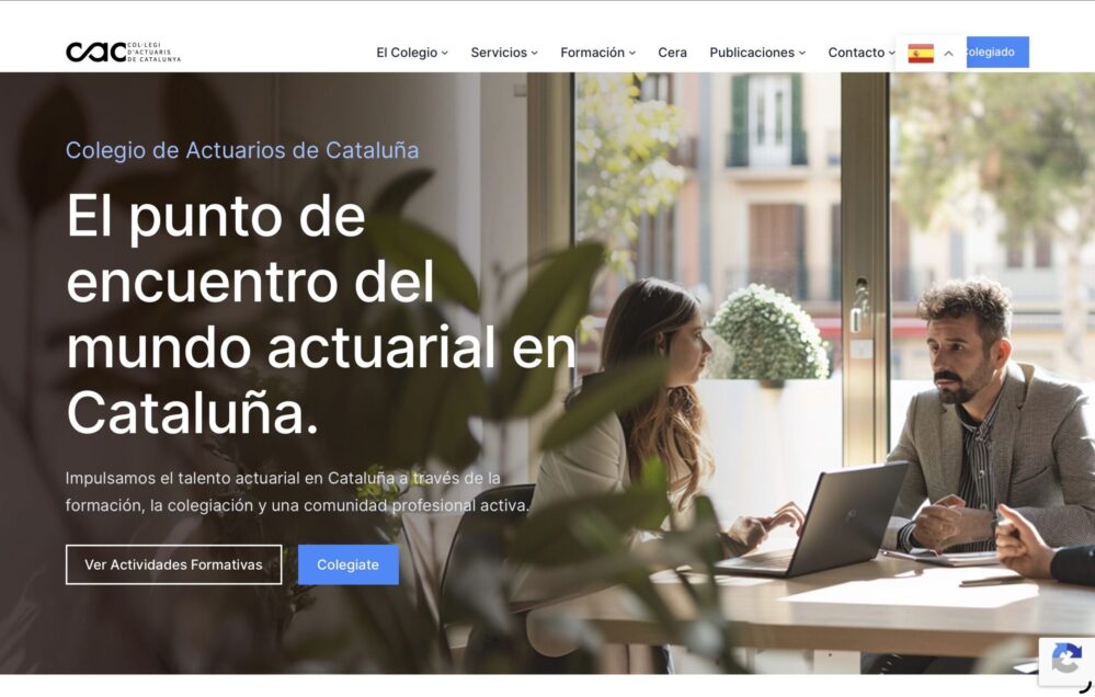 El Colegio de Actuarios de Cataluña lanza su nueva web corporativa con mejoras en usabilidad, servicios y acceso a contenidos profesionales.