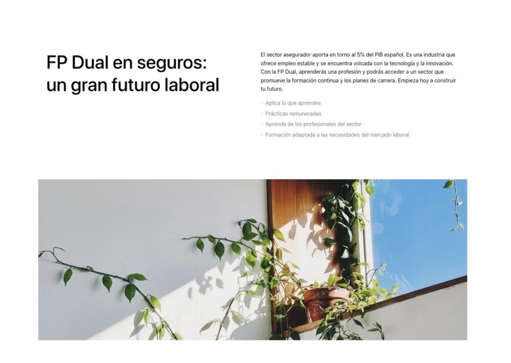 El sector asegurador impulsa la FP Dual en Seguros con nueva web y campaña digital para atraer talento joven y facilitar el acceso al empleo.