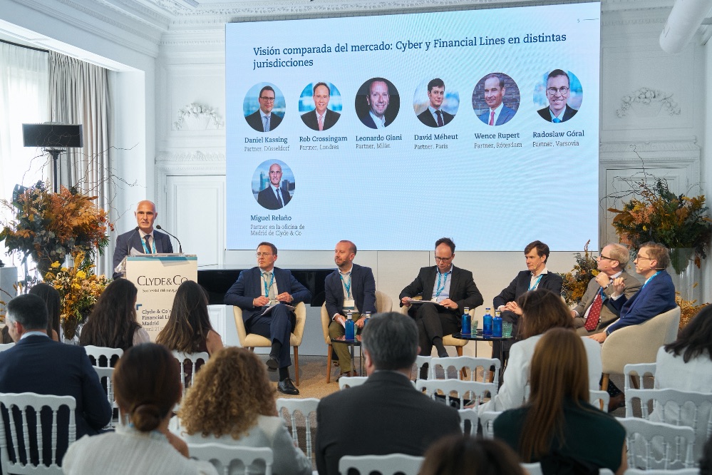 Clyde & Co analiza el impacto de la ciberseguridad, NIS2 y D&O en el mercado asegurador en su Financial Lines Day en Madrid.