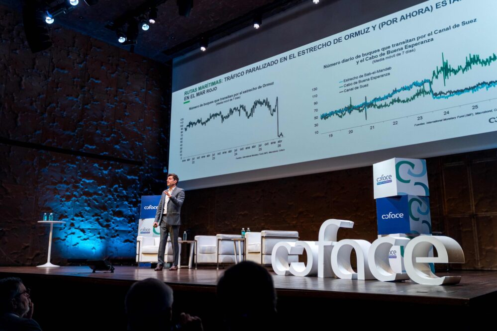 Coface rebaja al 2,2% la previsión de crecimiento de España en 2026 y alerta del impacto de la geopolítica, la energía y las tensiones comerciales sobre las empresas.