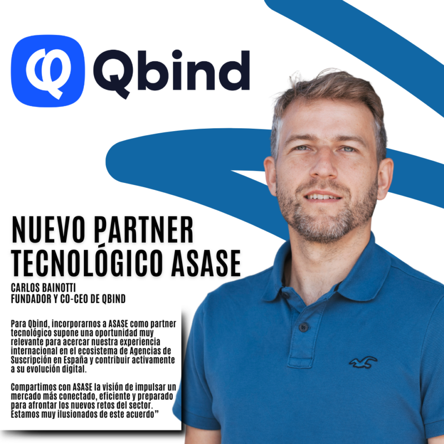 ASASE incorpora a Qbind como partner tecnológico para impulsar la digitalización de las agencias de suscripción con soluciones avanzadas de gestión y automatización.