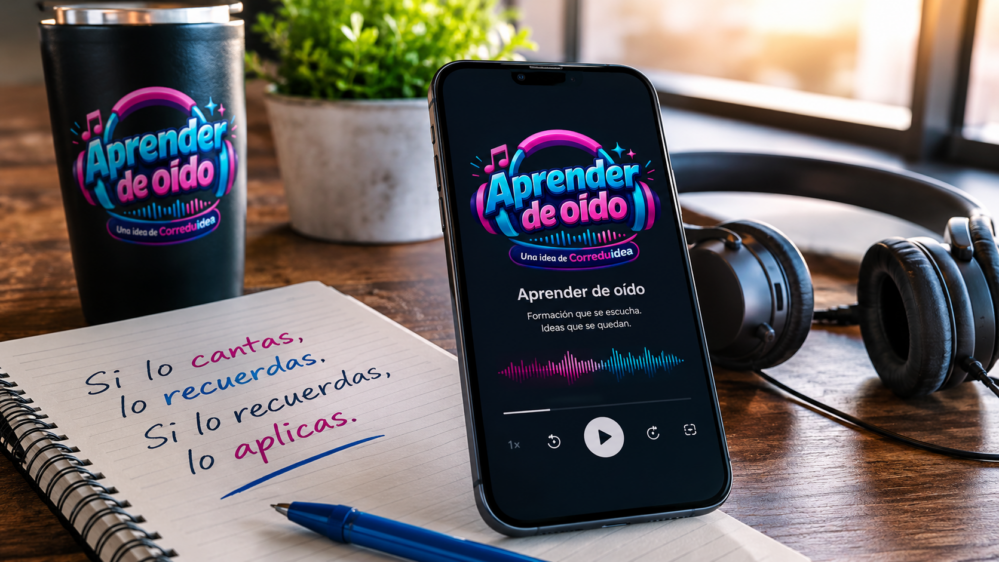 Correduidea presenta “Aprender de oído”, un innovador formato que convierte contenidos formativos en canciones para facilitar el aprendizaje y la aplicación práctica en el ámbito profesional.