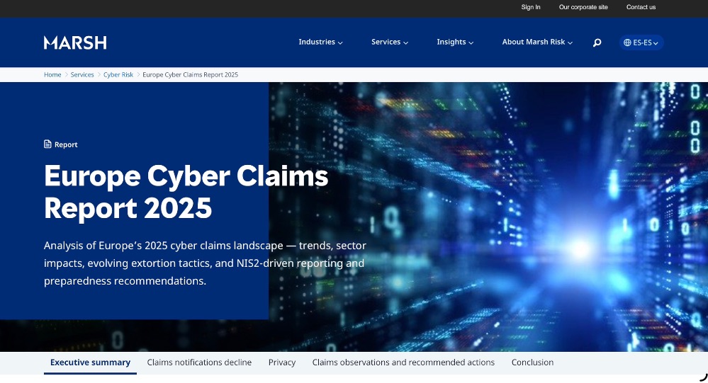 Marsh detecta menos siniestros cyber en Europa, pero alerta sobre privacidad y extorsión