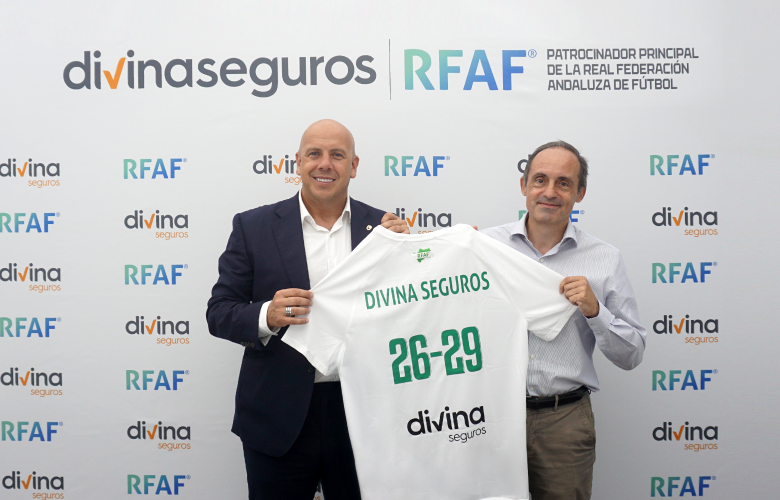 Divina Seguros será patrocinador principal y aseguradora oficial de la Real Federación Andaluza de Fútbol durante los próximos tres años.