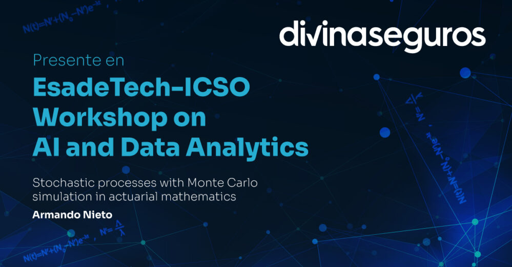 Divina Seguros presenta en ESADE un modelo de IA y simulación de Monte Carlo para mejorar la gestión del riesgo actuarial.