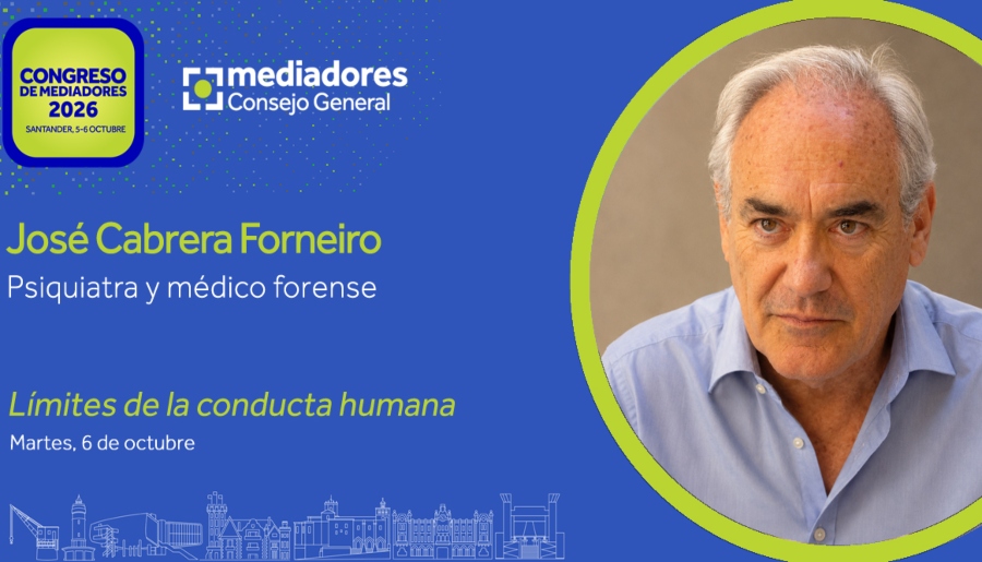 José Cabrera analizará los límites de la conducta humana en el Congreso de Mediadores 2026