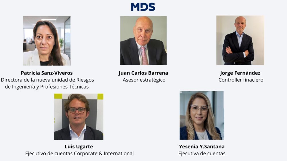 MDS España incorpora cinco profesionales, entre ellos Juan Carlos Barrena y Patricia Sanz-Viveros, para reforzar su estructura y especialización.
