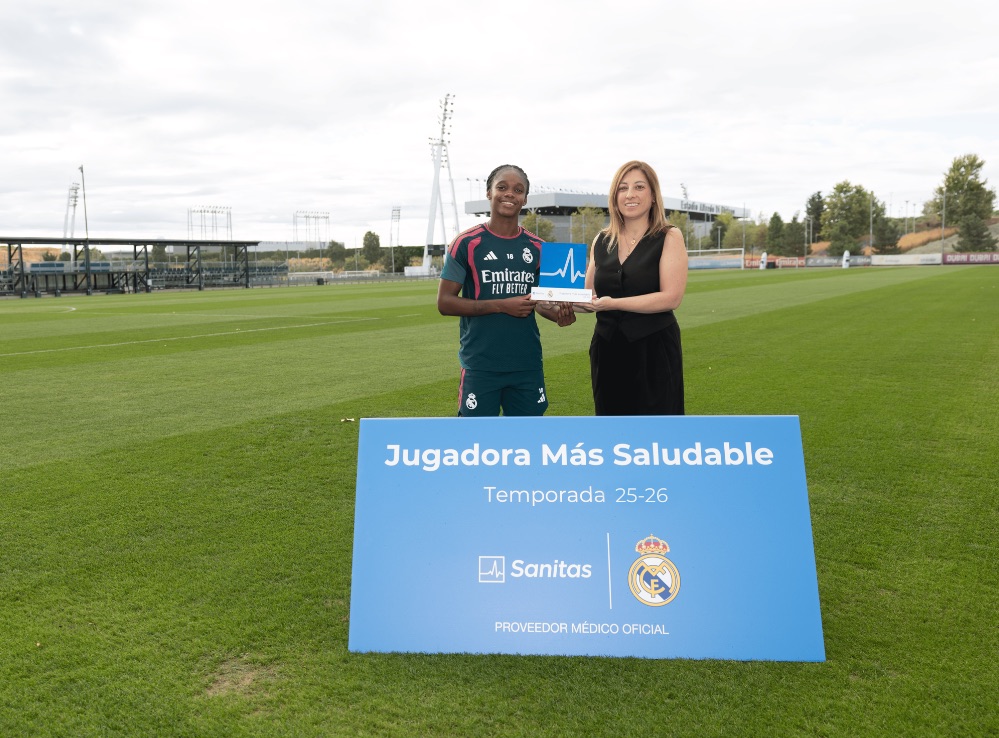 Linda Caicedo es elegida ‘Jugadora más saludable’ de la temporada 2025-2026 por los aficionados del Real Madrid en una iniciativa de Sanitas.