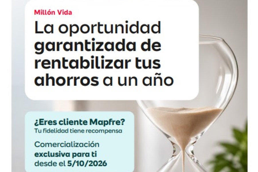 Mapfre garantiza un 3% de rentabilidad anual en su nuevo seguro Millón Vida